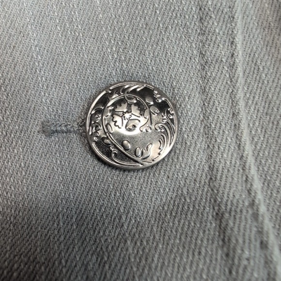 Christopher & Banks Jacket Womens S Gray Denim Open Front Casual Comfort Pockets - Picture 10 of 10